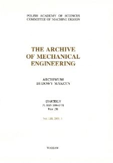 Archive of Mechanical Engineering