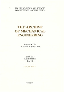 Archive of Mechanical Engineering