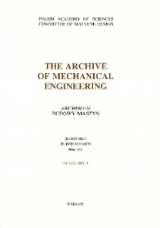 Archive of Mechanical Engineering