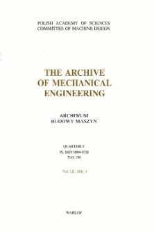 Archive of Mechanical Engineering