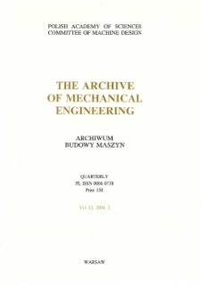 Archive of Mechanical Engineering