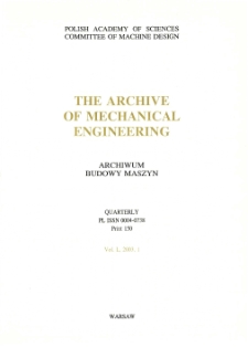 Archive of Mechanical Engineering