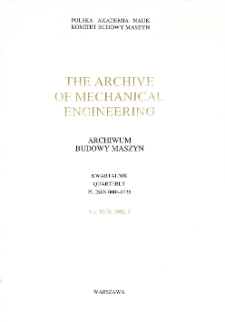 Archive of Mechanical Engineering