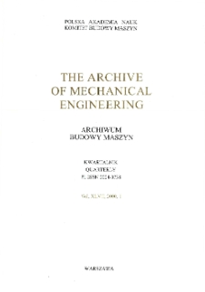 Archive of Mechanical Engineering