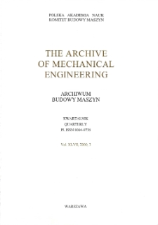 Archive of Mechanical Engineering