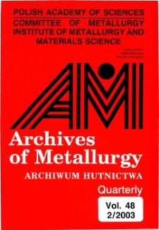 Archives of Metallurgy and Materials