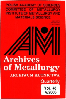 Archives of Metallurgy and Materials