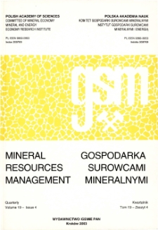 Gospodarka Surowcami Mineralnymi - Mineral Resources Management