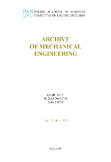 Archive of Mechanical Engineering